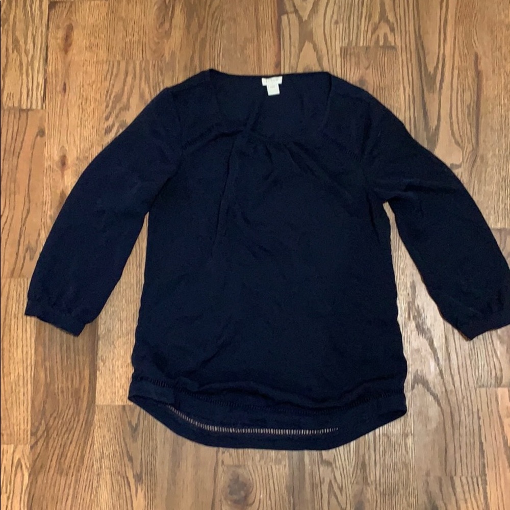 J. Crew Navy Blue Blouse Size XXS
